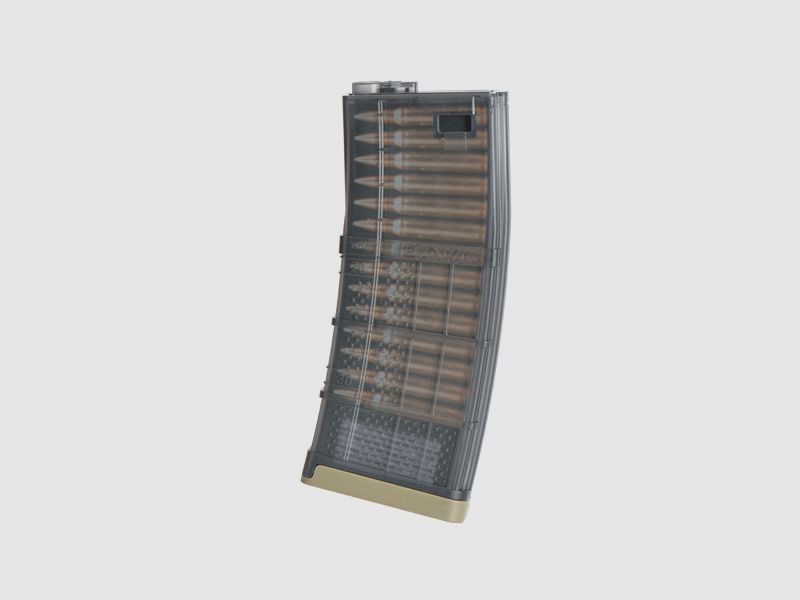 190rds Lancer L5 AWM '5.56' magazine for M4/AR15, TAN