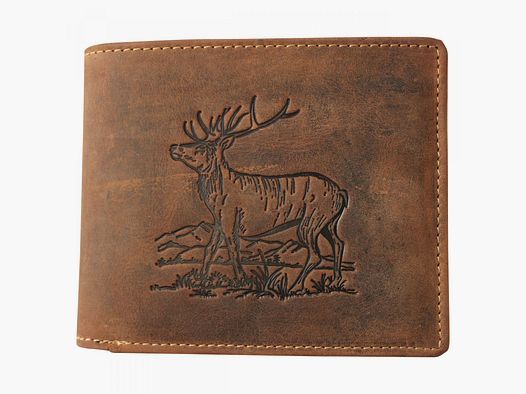 Vintage Scheintasche "Stag-3" Leder (Braun)