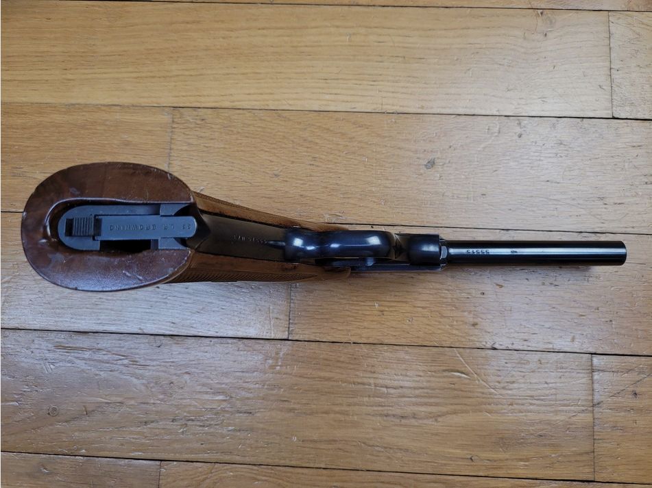 Très beau pistolet de tir Herstal « Challenger » 22 LR – 10 coups – 2 chargeurs – Brevet Browning – Boite, témoin de chambre, écouvillon et notice- Excellent état – TBE++, image 8 sur 20