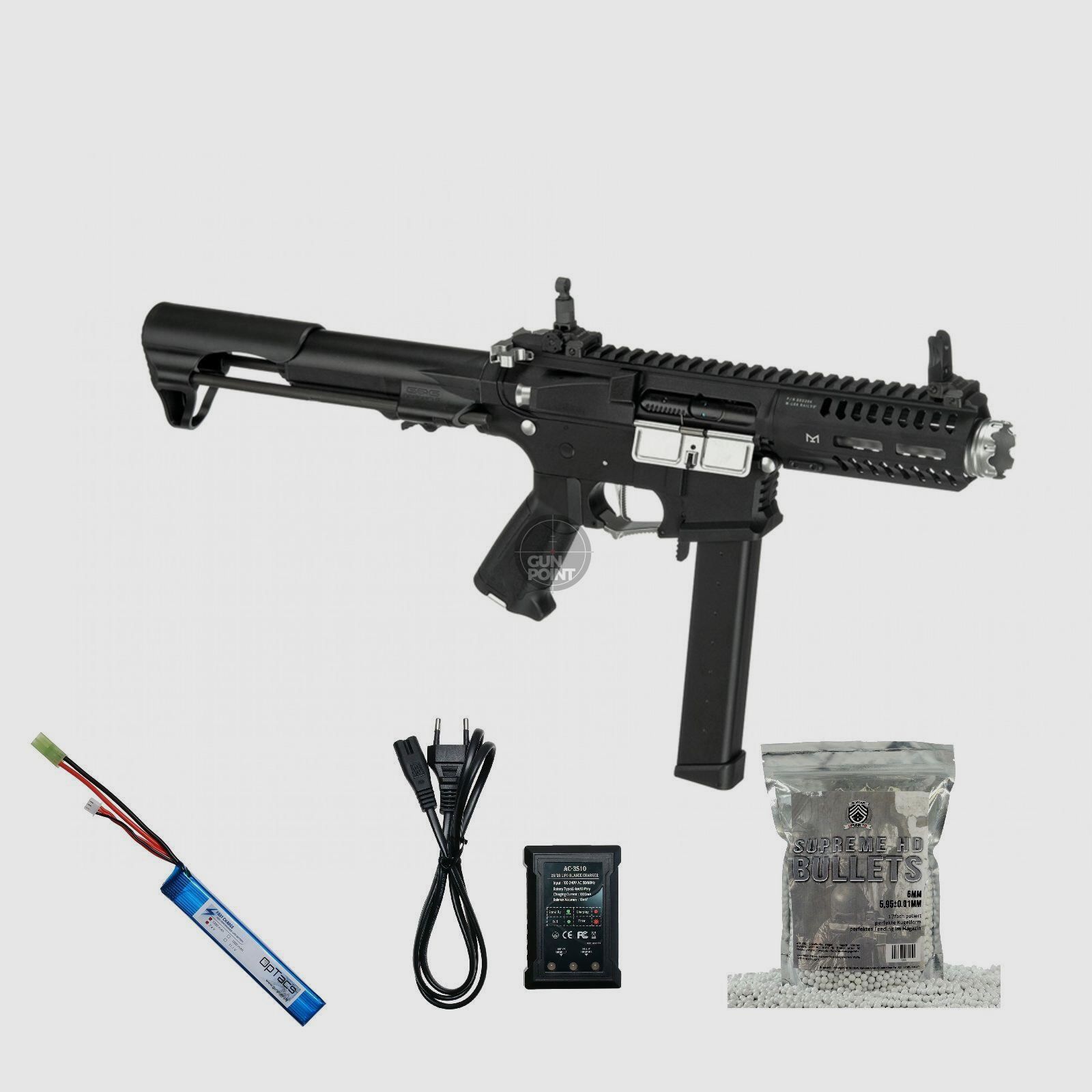 SET !!! Softair - Maschinenpistole - G & G ARP 9 0.5J Ice - ab 14, unter 0,5 Joule