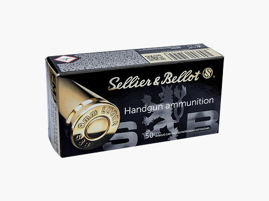 S&B amunicja kal.9mm Luger FMJ 8g 50 szt. 9×19
