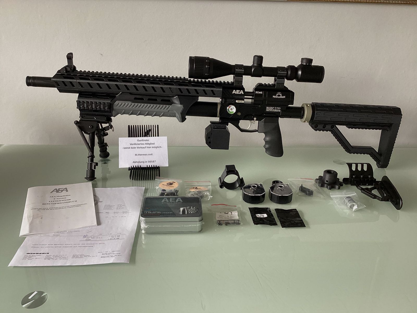 Neue direkt verfügbare AEA Megalodon mit sehr viel Zubehör und Kaufbeleg +Ovp