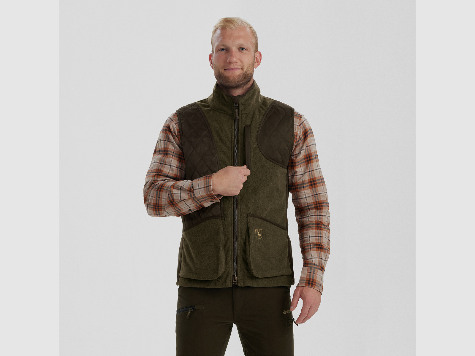 Gamekeeper Shooting Weste - Graphite Green Melange – Größe: 2XL