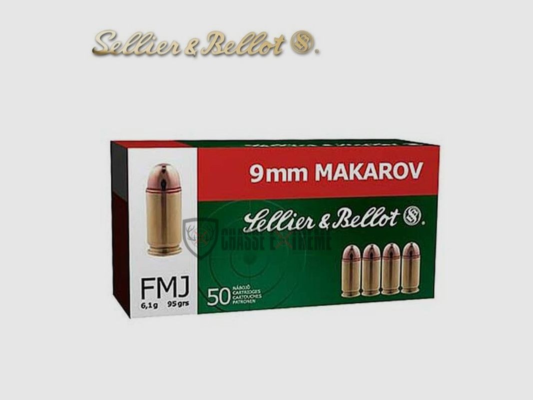 50 Patronen S&B Kal. 9mm Makarov 95gr FMJ