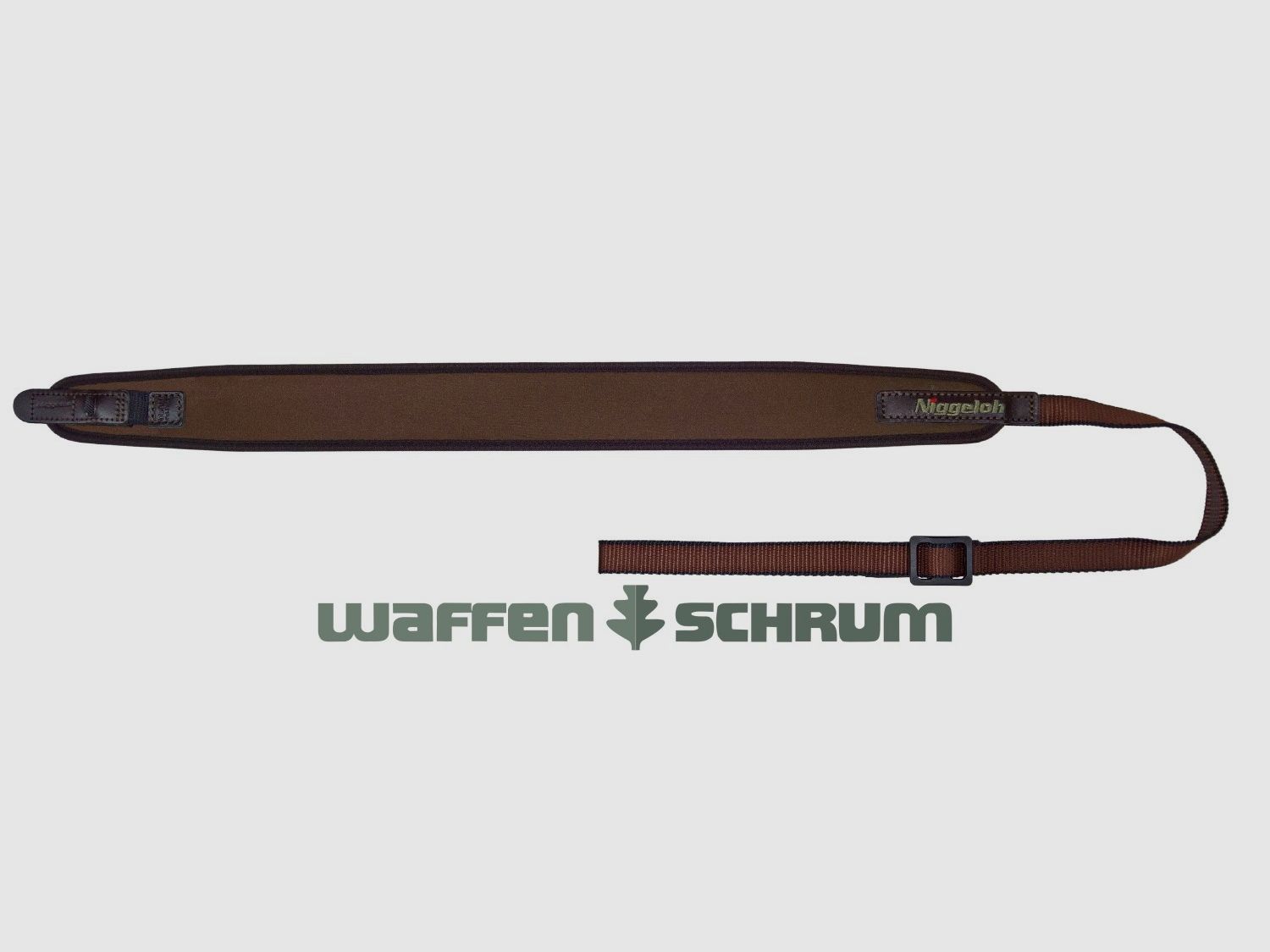 Sangle de fusil Niggeloh universelle en néoprène - marron avec attache rapide