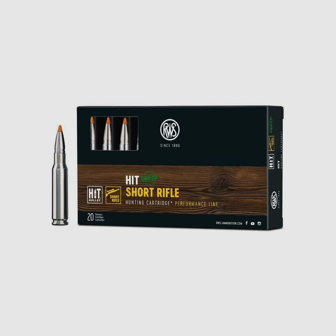 RWS Hit Short Rifle9,7g/150grs à20 .308 Win