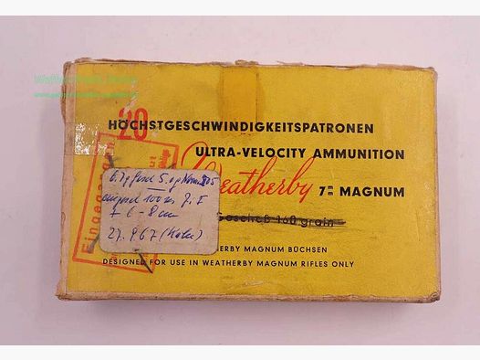 Dynamit Nobel Büchsenpatronen 7mmWeatherbyMagnum