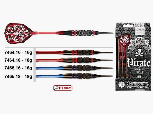 Dartpoint Pirate Red Soft 16g Dart et accessoires