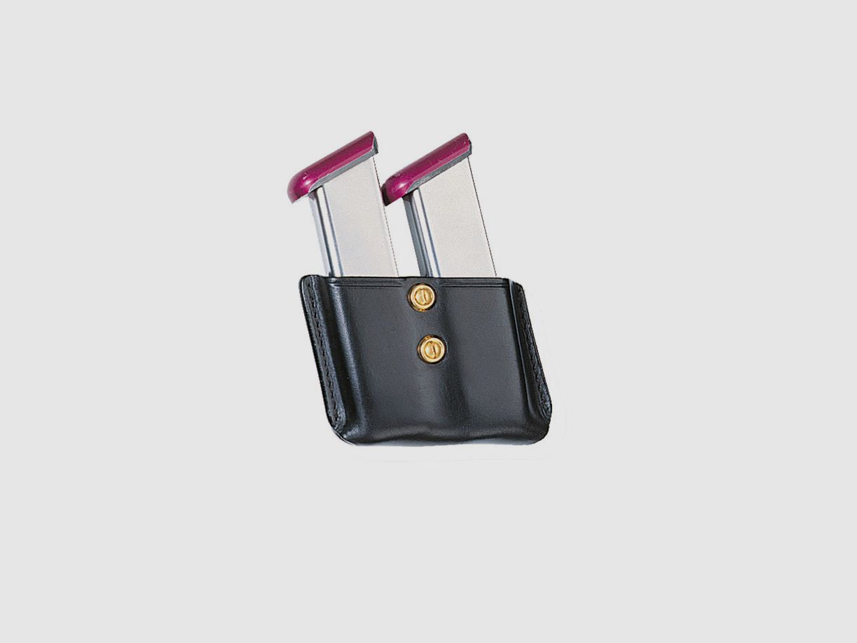 CHAMPS TWIN Magazinträger 40/45 zweireihig, Glock 20/21, Para Ordn. USP 45 (26x36mm) Braun Rechtshänder