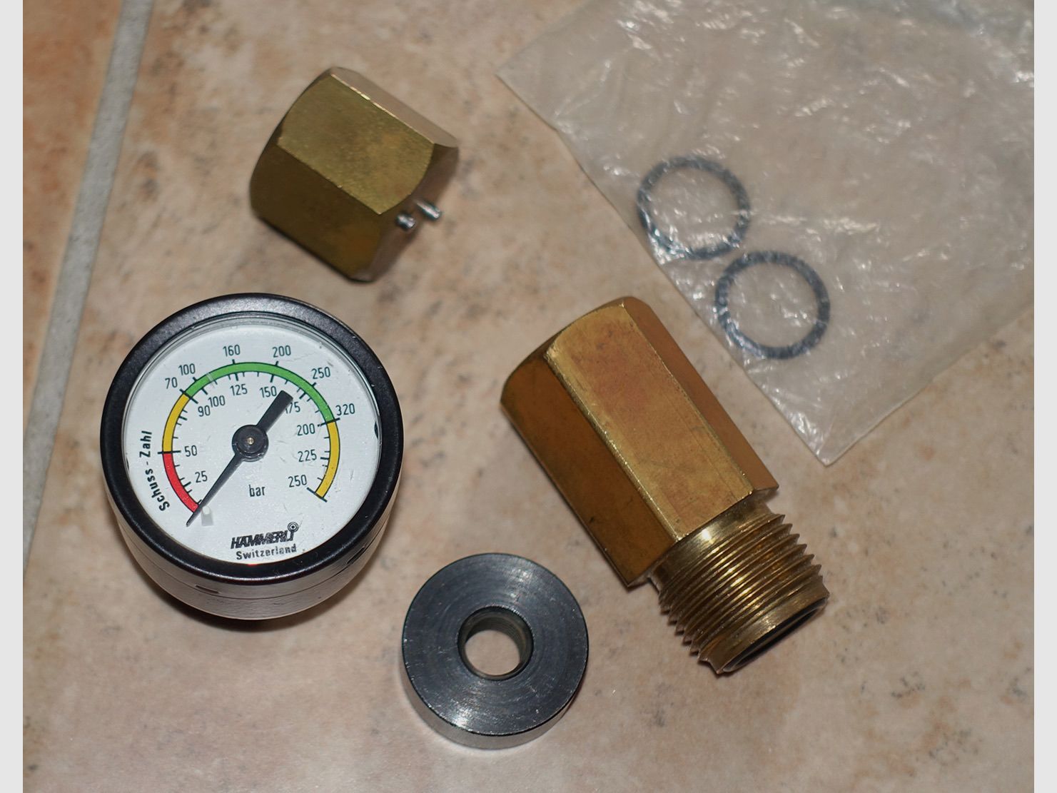 Hämmerli Manometer + Adapter usw.