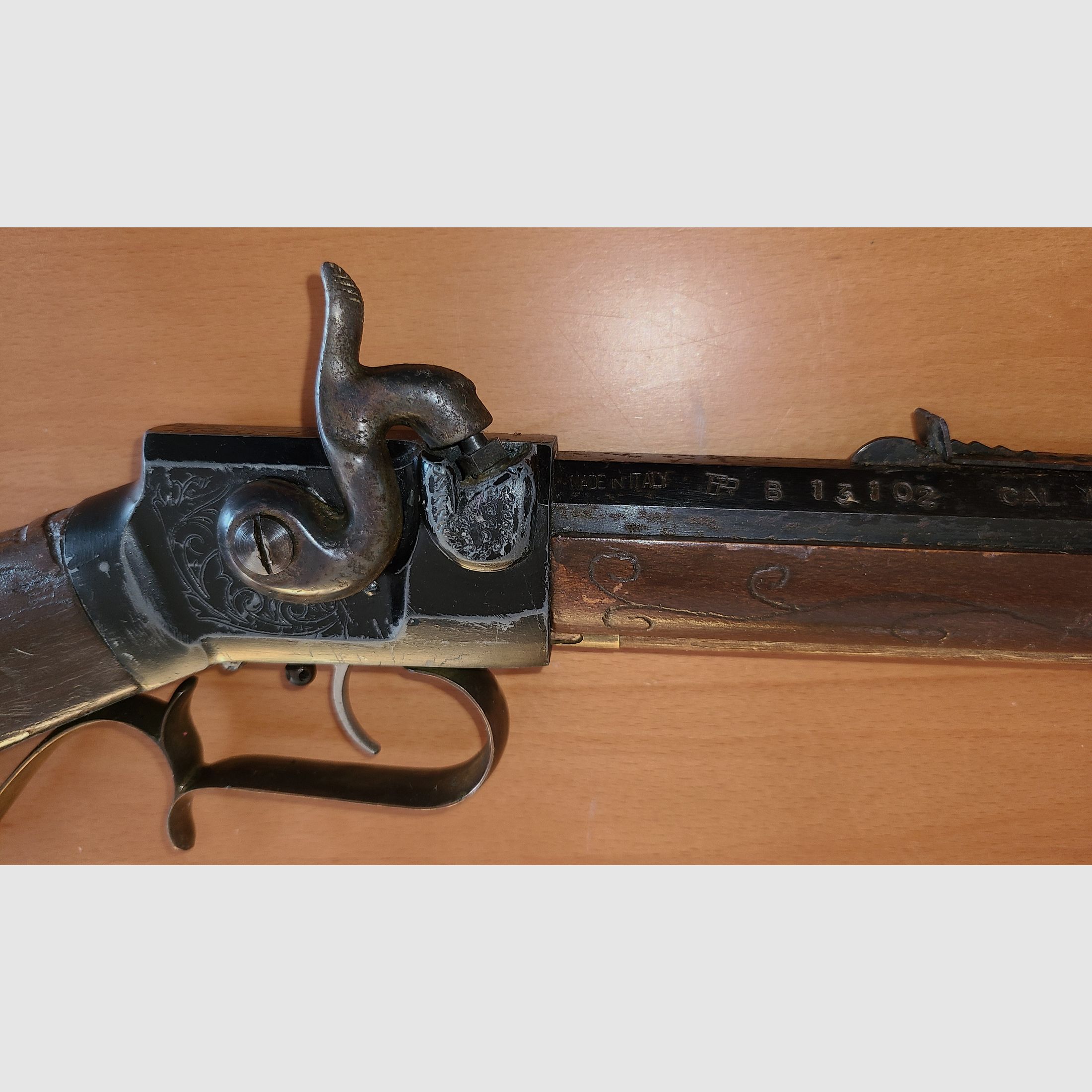 CARGADOR DELANTERO RIFLE / cal. 45 / PÓLVORA NEGRA / 6B / MADERA / B13102 / DEFECTUOSO