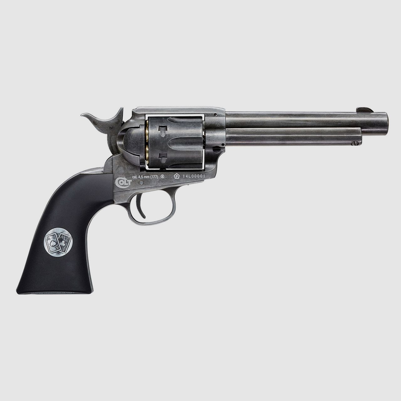 CO2 Revolver Colt Single Action Army SAA Double Aces Duel Set Antik Finish Kaliber 4,5 mm BB (P18)