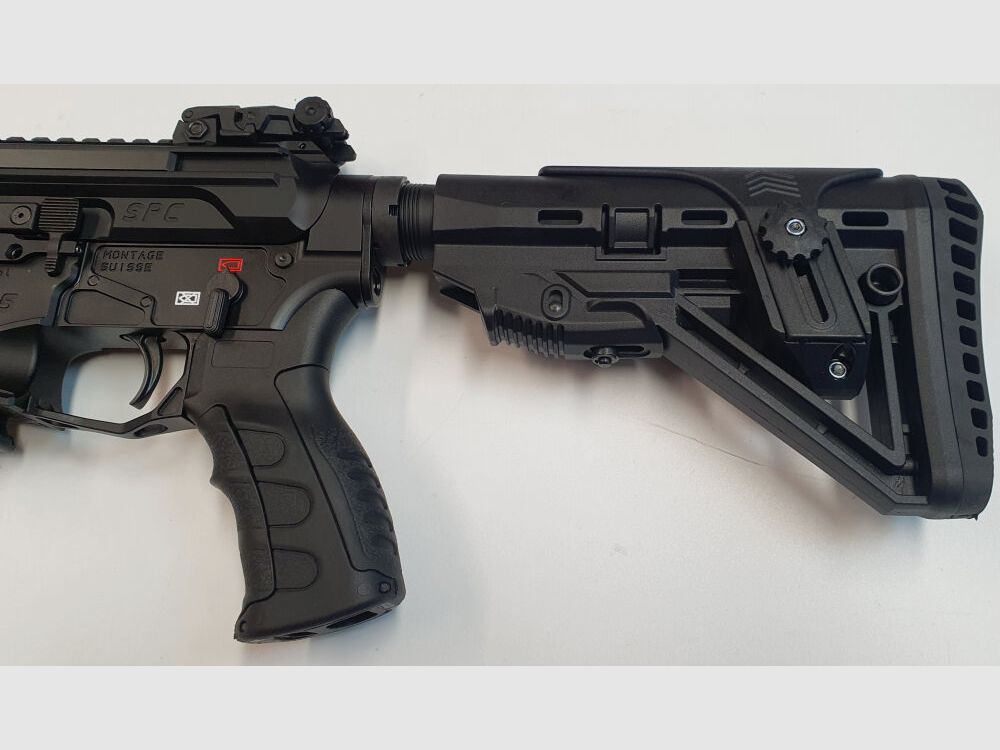 GWMH AG Semi-Automatic Rifle GWMH SPC-SPORTER A5 17" (SWISS PISTOL CARBINE) BLACK Cal.9x19 AR15 Glock Magazine