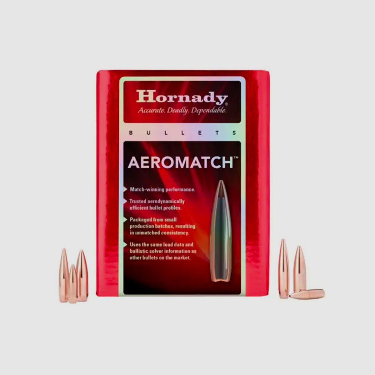 HORNADY – GESCHOSSE – 30 Kal .308 168 gr HPBT AEROMATCH™