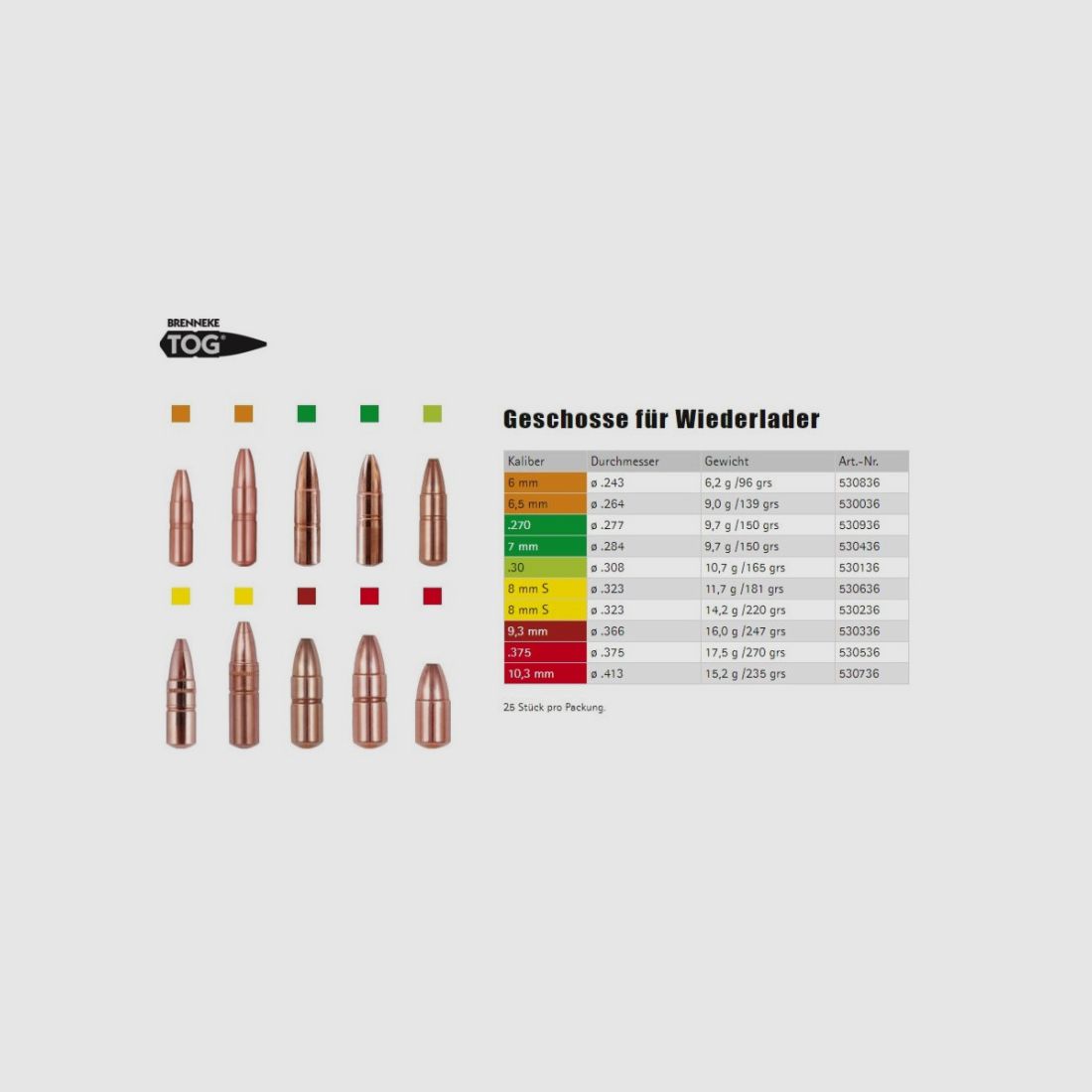 Projectiles Brenneke TOG 10,3 mm 15,2 g, image 1 sur 2