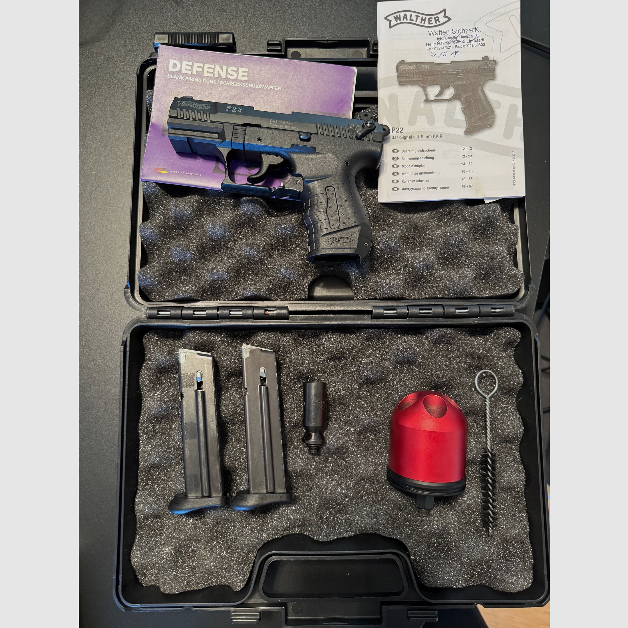 Walther P22 Gas-Signal cal. 9mm P.A.K.