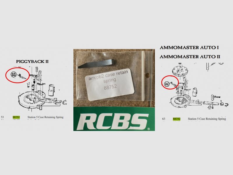 RCBS Case retainspring für Piggyback II u. Ammomaster