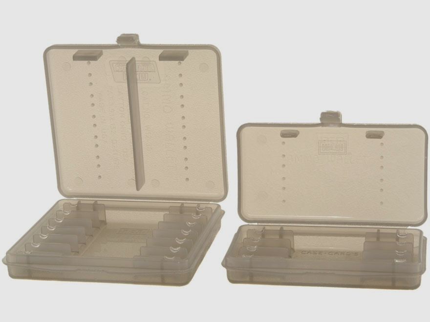 MTM cartridge case W12B-38-41 smoke clear with flap lid for 12 cartridges .38 Spec./.357 Mag.
