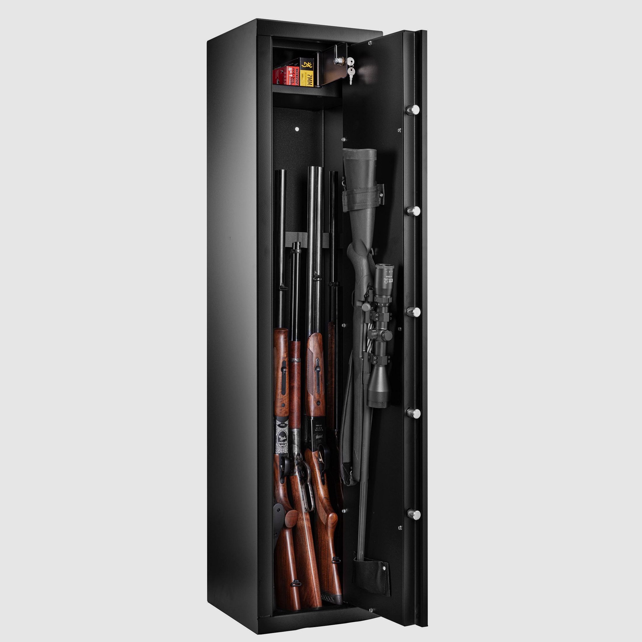 Rietti Waffenschrank für 7 Waffen mit Schlüsselverschluss – 150 cm – 2mm, Bild 1 von 7