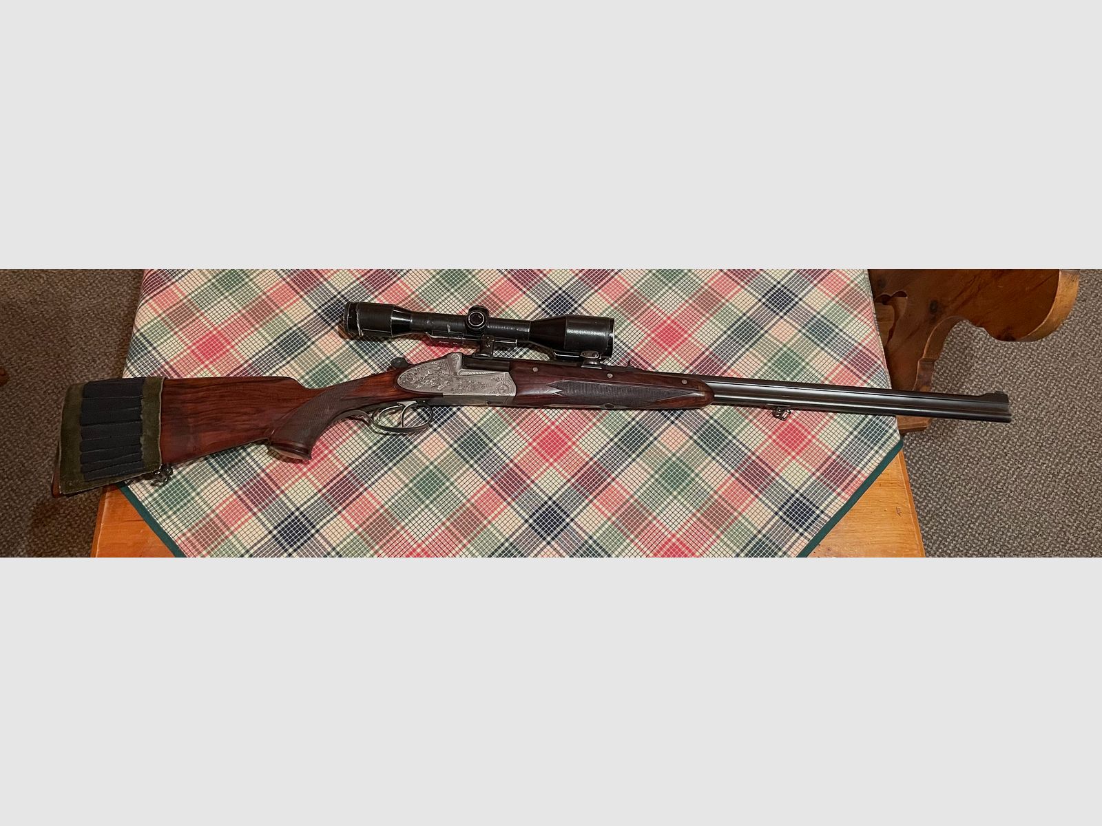 Fucile doppietta Bock Winkler Ferlach nel calibro 7×57 R / .22 Hornet