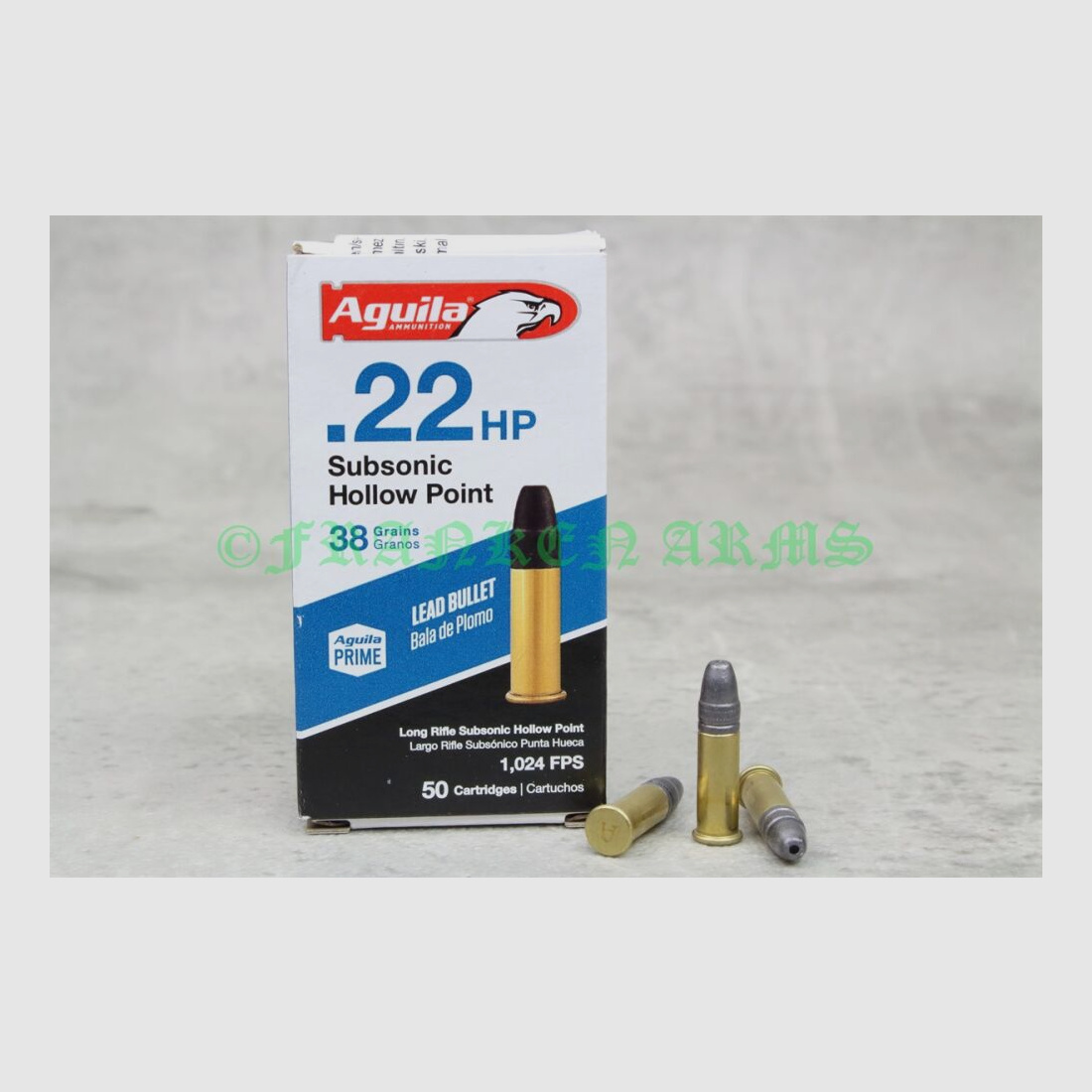 Aquila Subsonic .22 lr. HP 38gr. 2.5g 50 pieces bulk price