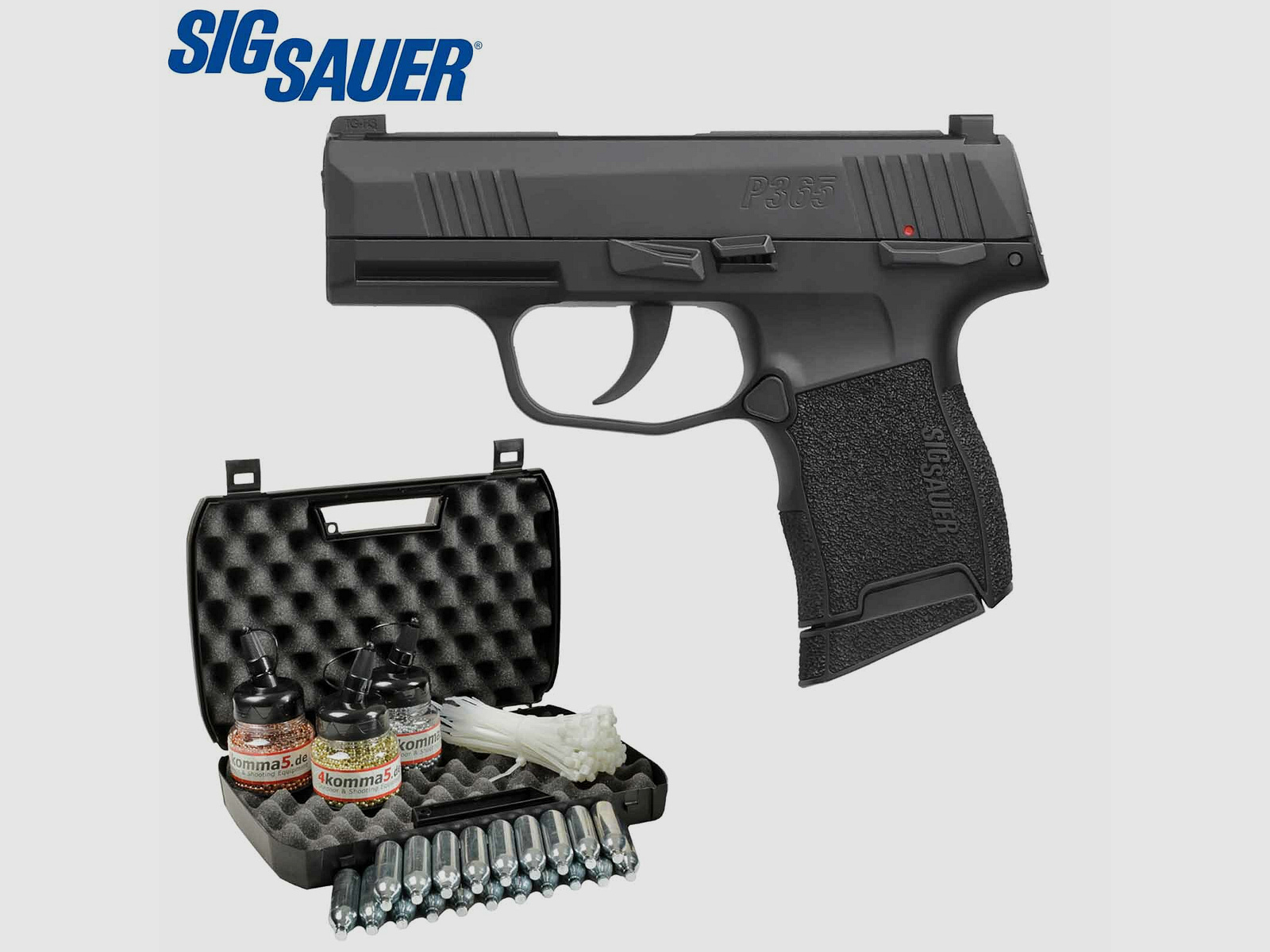 Kofferset SIG SAUER P365 4,5 mm BB Blowback Co2-Pistole (P18)