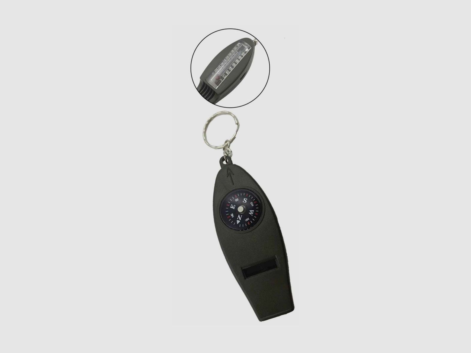 PFEIFE + KOMPASS + LINSE + THERMOMETER, Bild 2 von 2