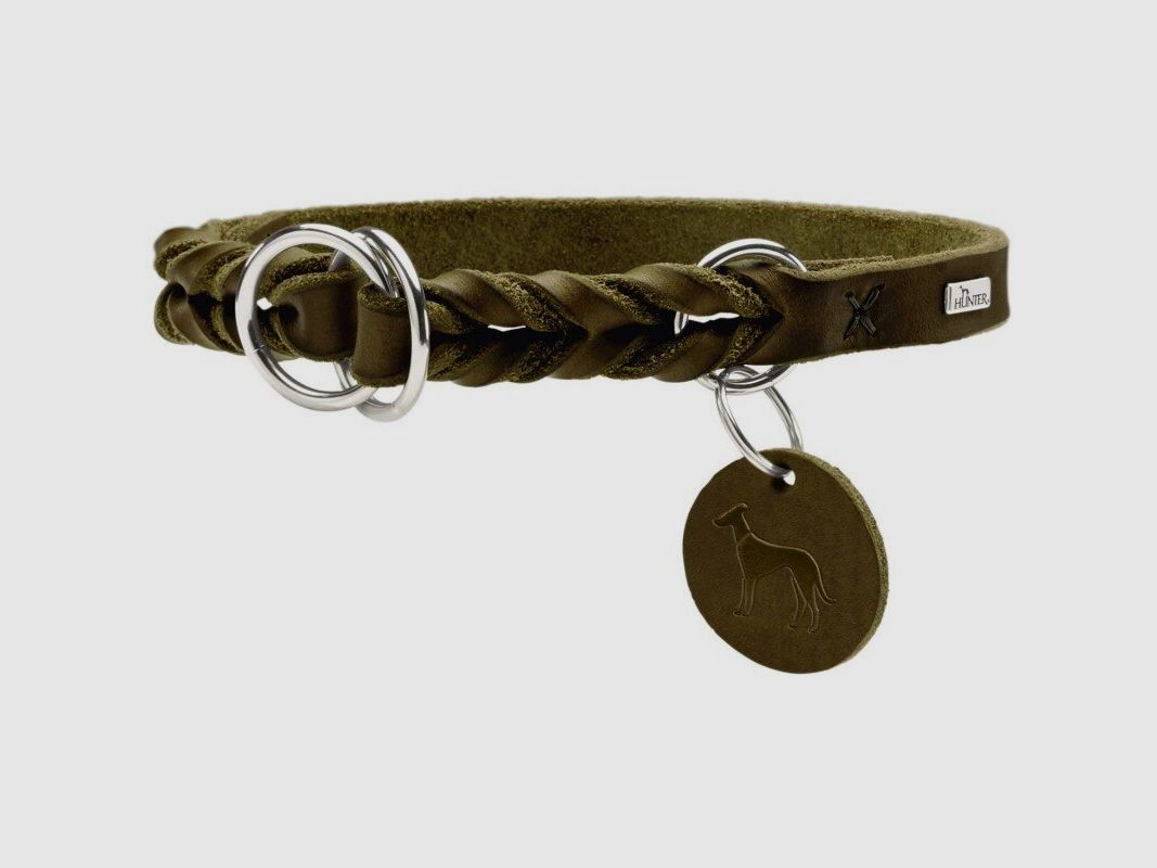 Hunter Dressurhalsung Solid Education Leder / Oliv