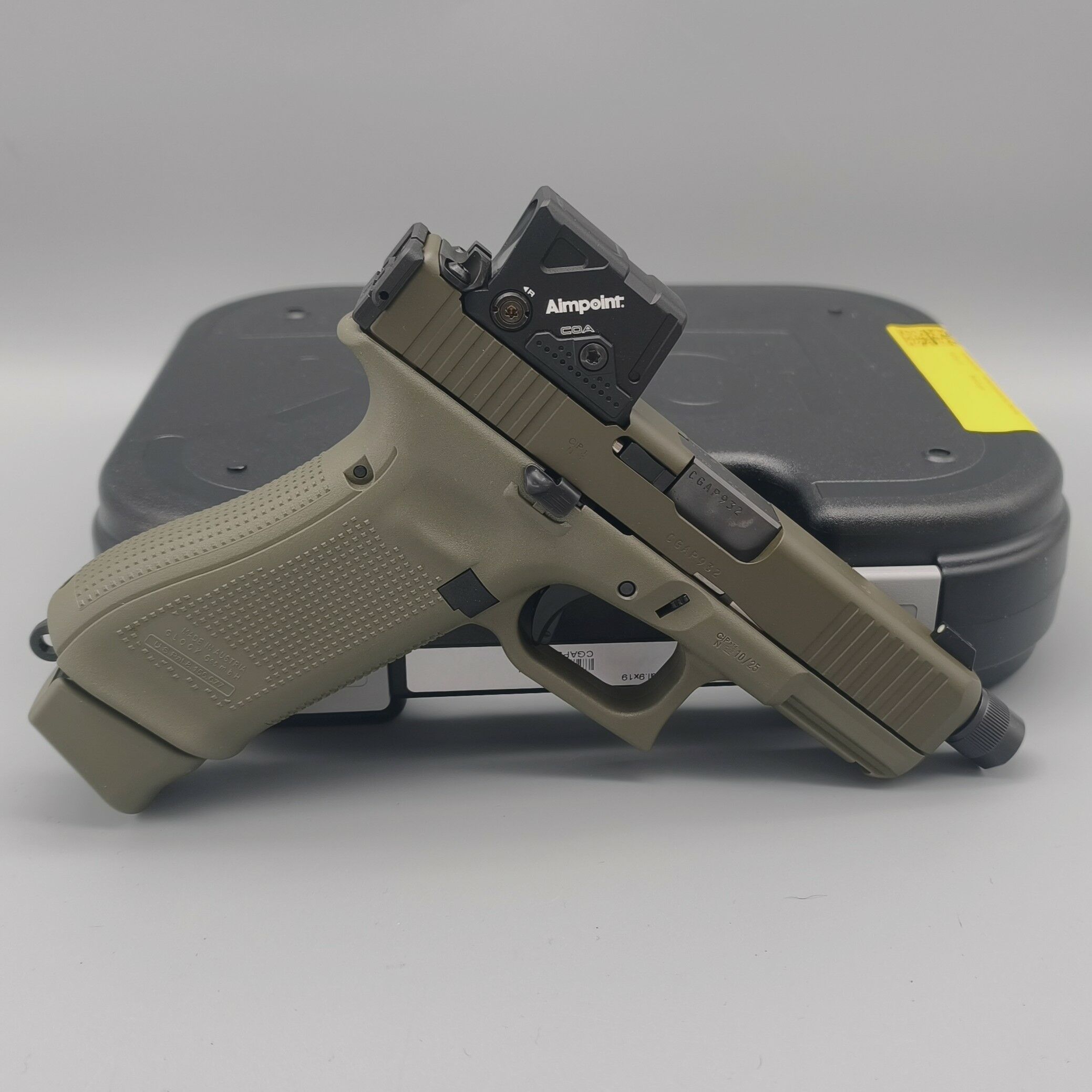 Glock45 Gen5 Hunter Edition mit Aimpoint COA Gewinde Oliv 9mmLuger