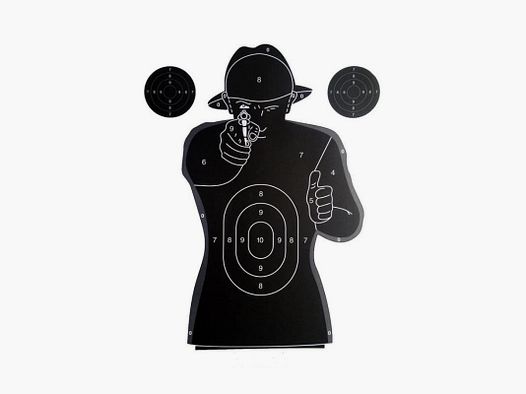 100 PAPIERZIELSCHEIBEN RSN1 SCHWARZE SILHOUETTE
