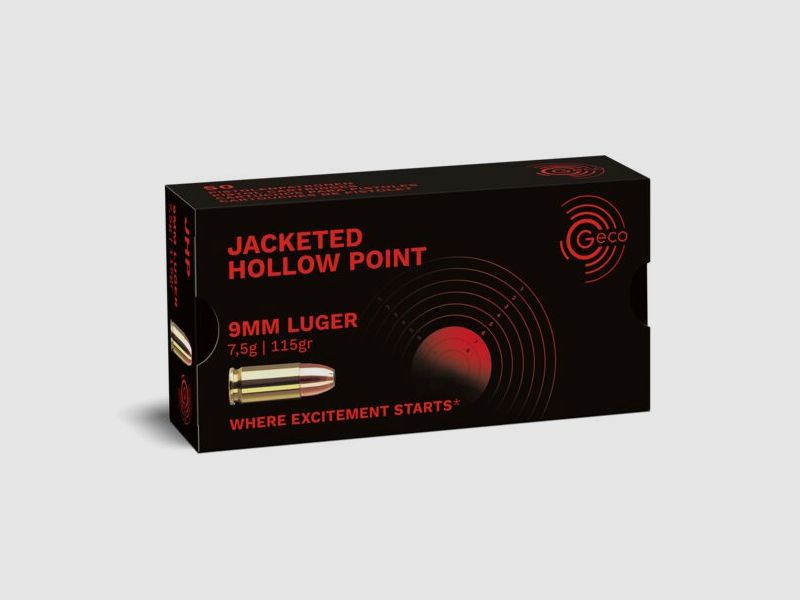 Geco 9mm Luger Geco hollow point 115grs. 50 pcs