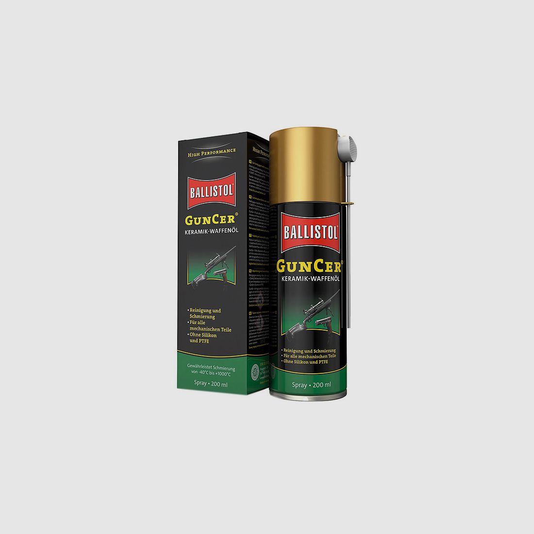GunCer Keramik-Waffenöl & Waffenfett 200 ml Spray (8,50 €*/100 ml)