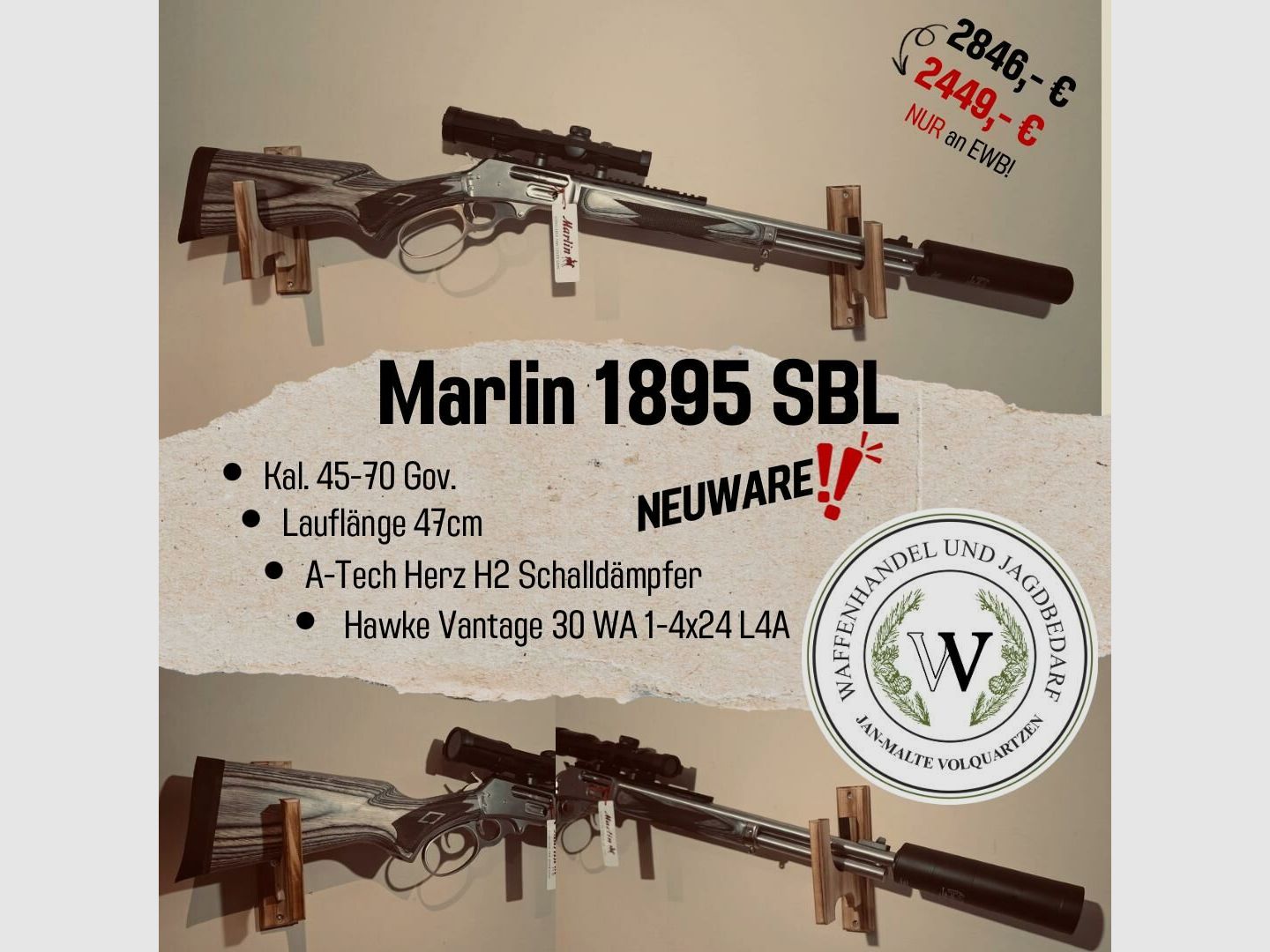 Marlin 1895 SBL 45/70Gov.