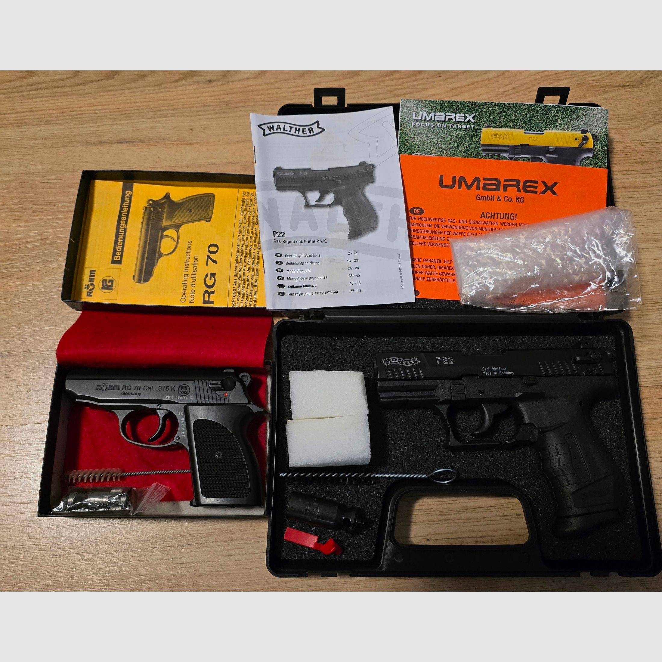 Schreckschusswaffen Walther Röhm P99 P22 Sonderedition RG70 