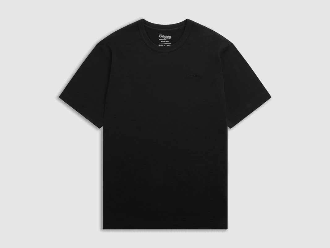 Bergans Logo Merino T-shirt Męski Dark Shadow Grey M