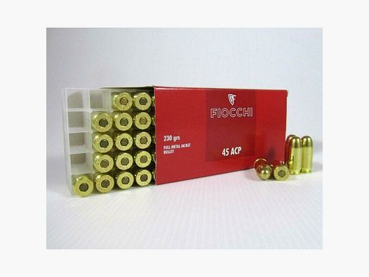 FIOCCHI 45 ACP FMJ 230GR. 50 STK.