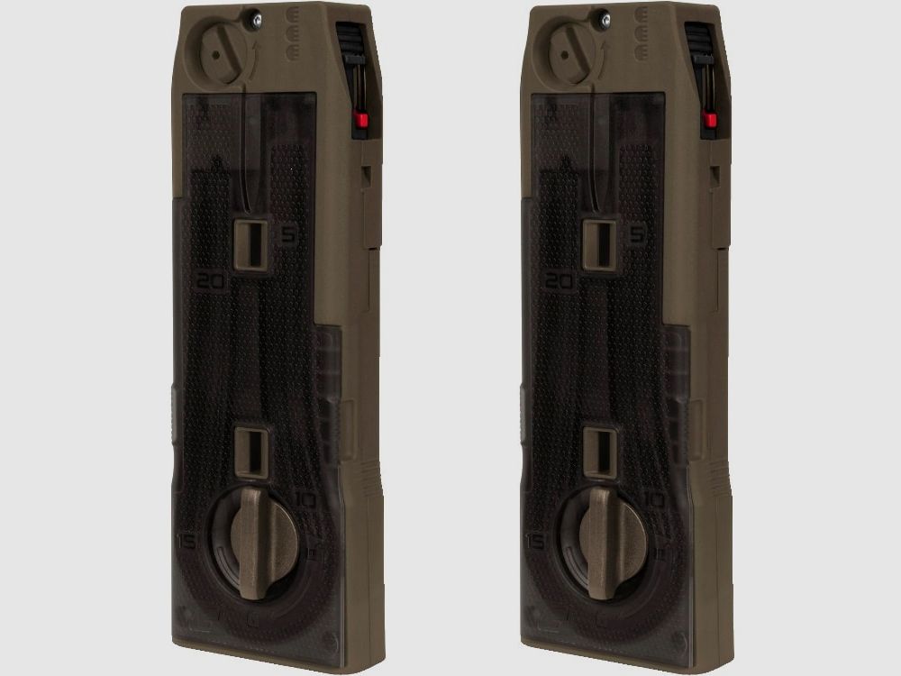 2x Planet Eclipse CF20 / 20 Schuss Magazin FSR (Earth Braun)