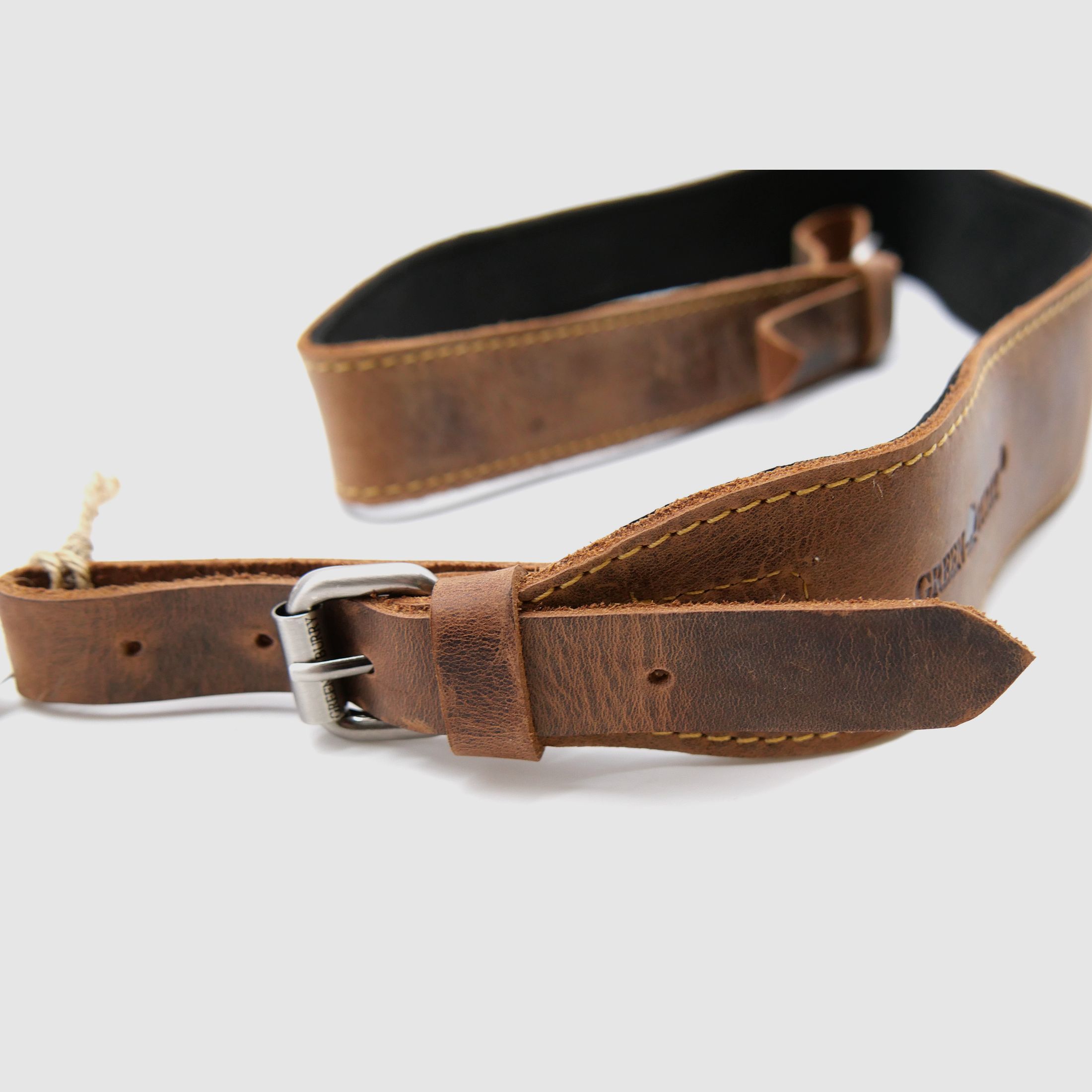 Greenburry Leder Gewehrgurt Gewehrriemen braun Vintage GS-2 1599-25
