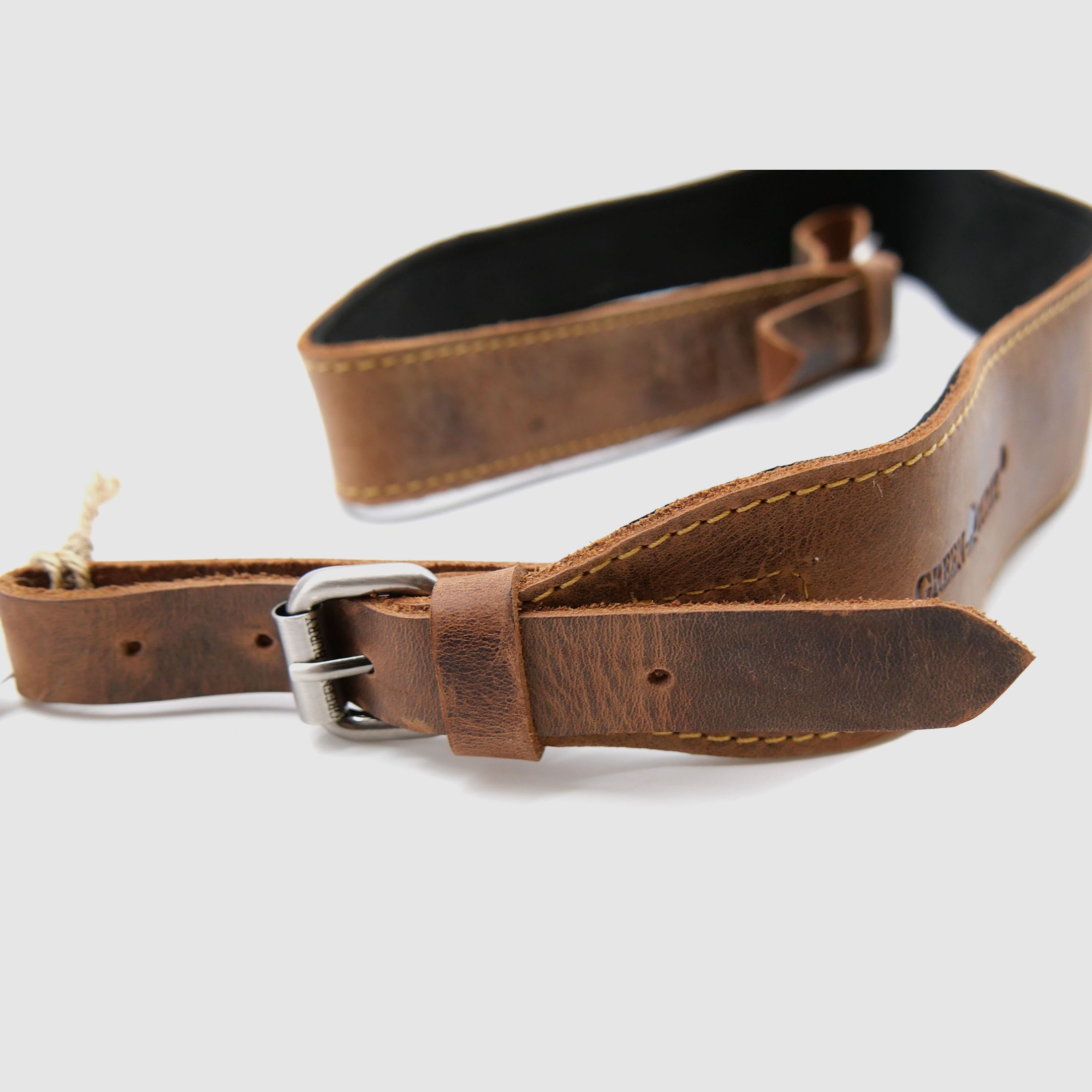 Greenburry Leder Gewehrgurt Gewehrriemen braun Vintage GS-2 1599-25