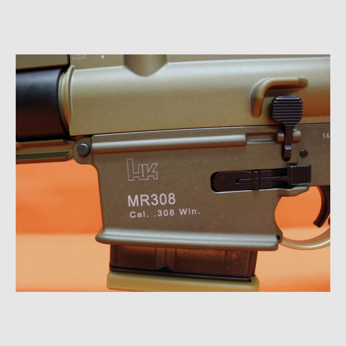 Heckler&Koch Ha. Geweer .308Win Heckler&Koch/H&K MR308 A3 16,5" loop RAL8000 HKey, Gas-piston-systeem HK417/G28