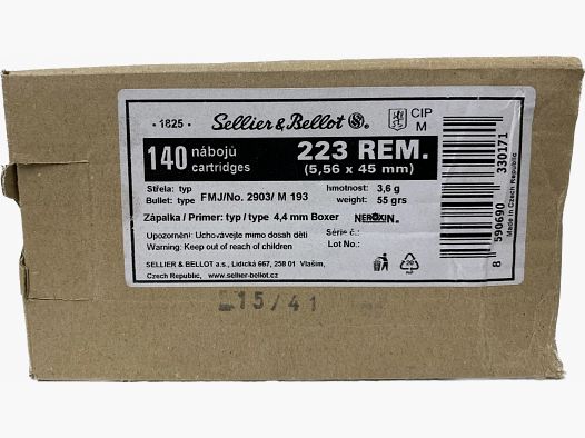 S&B .223 Rem FMJ 55 grs 150