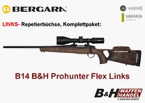 Bergara B14 B&H Prohunter Flex SINISTRO calcio a pistola ZF Hawke 3-12x56 montato / Opzionale: silenziatore Brenner