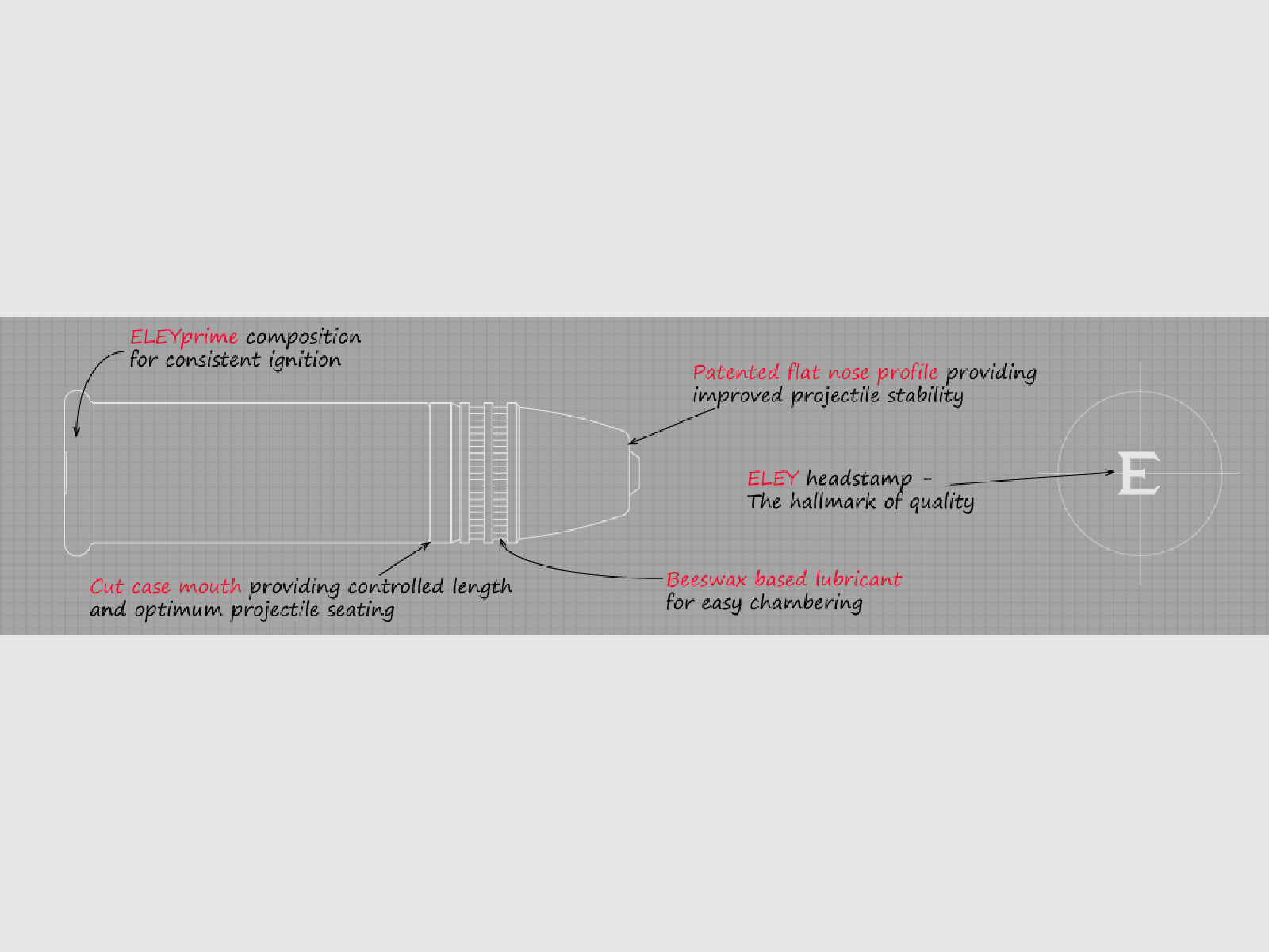 Eley Tenex .22 LR 40GR LFN 50 Patronen