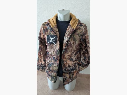 Gr. M Waldtarn Camouflage Kapuzen Jacke Hoodie gefüttert