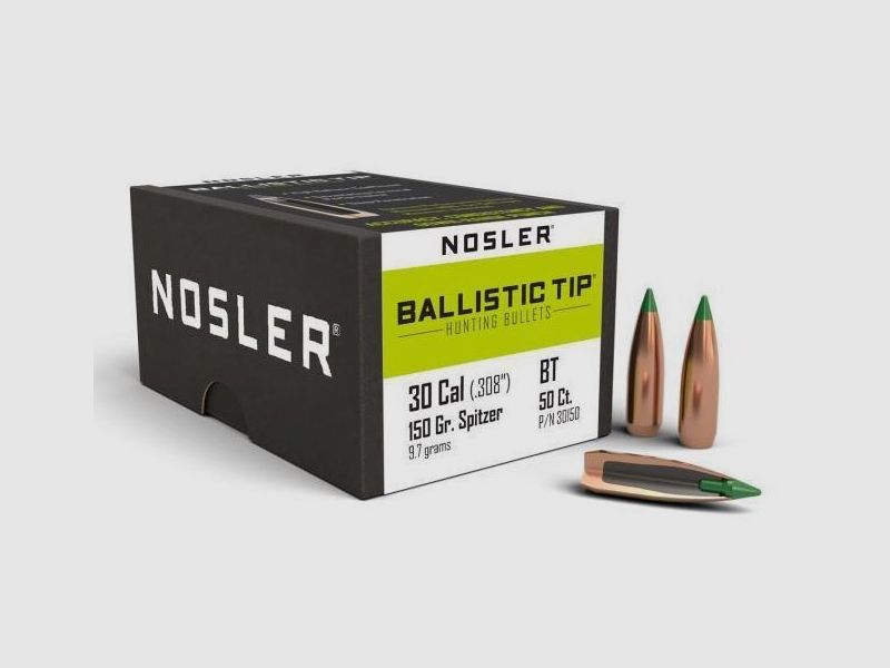 Nosler Bullets .30 Cal 150gr Spitzer #30150