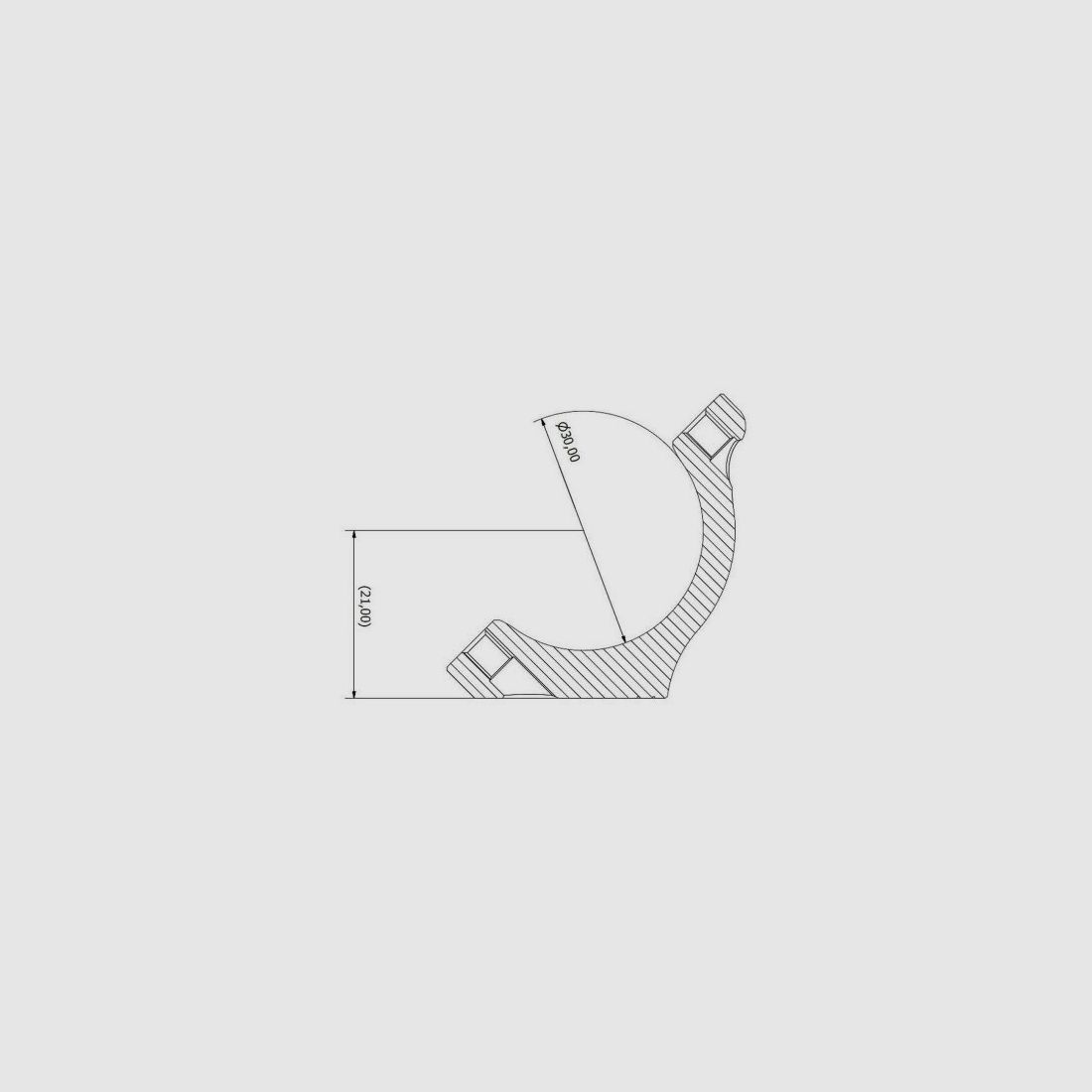 Spuhr HB30-21A aesthetic rings Blaser Ø30 height 21mm for Blaser saddle mount, image 3 of 4