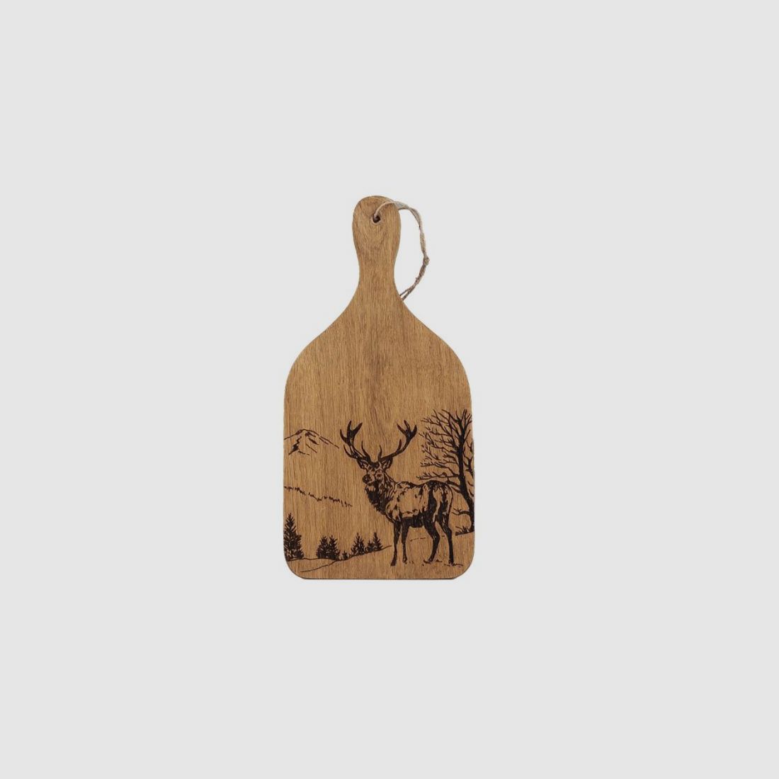 Oak Serving and Cutting Board "Scenic Stag", image 1 of 4