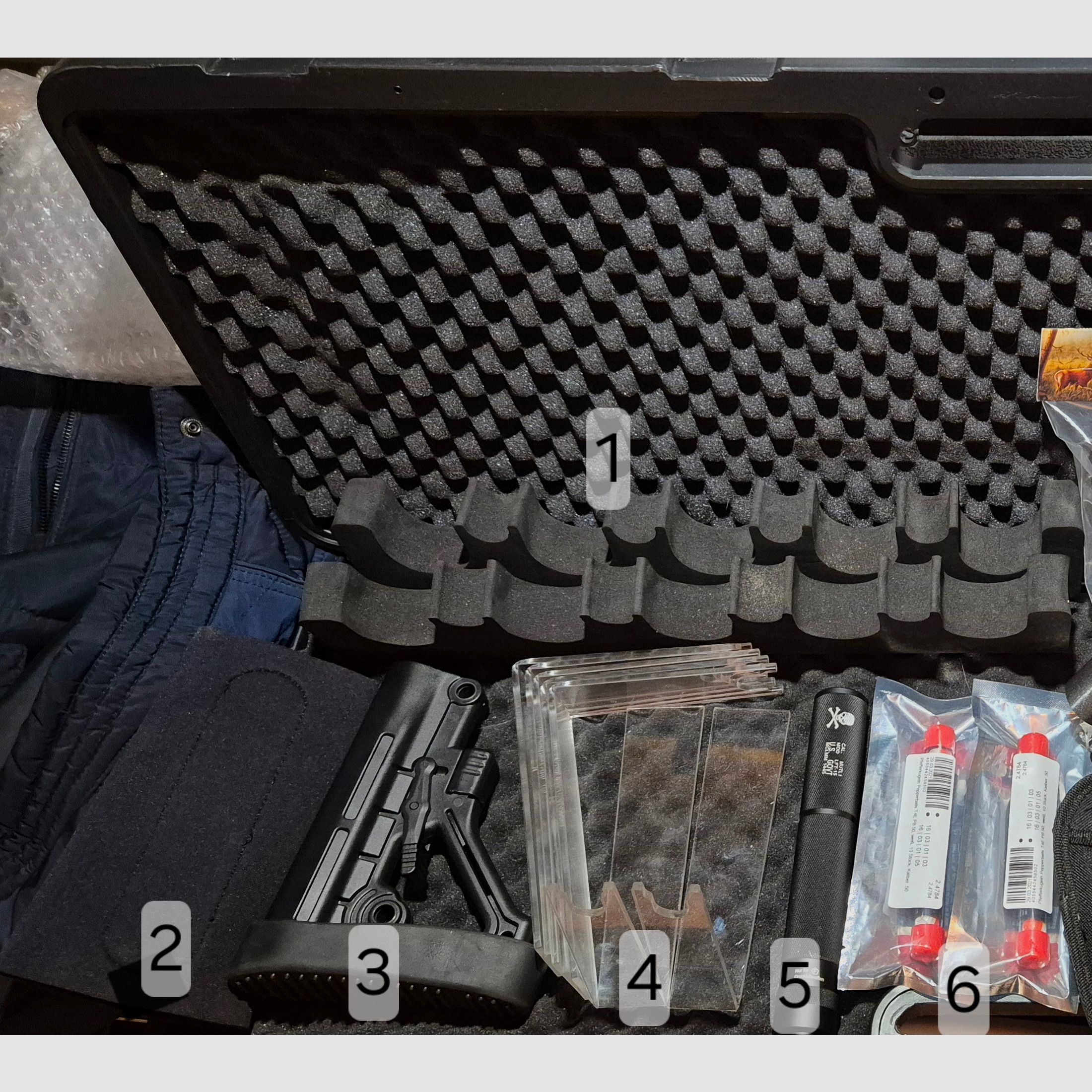 Luftgewehr Konvolut Schaft Schalldämpfer usw.