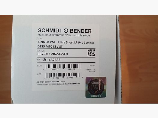 Schmidt & Bender 3-20X50 PM II