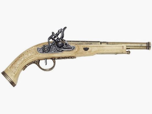 Pistola decorativa con impugnatura bianca